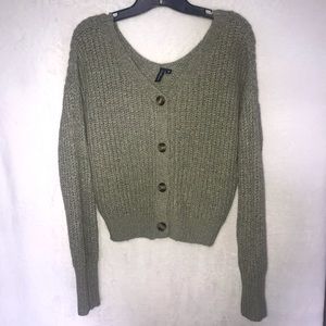 Long sleeve crop top sweater